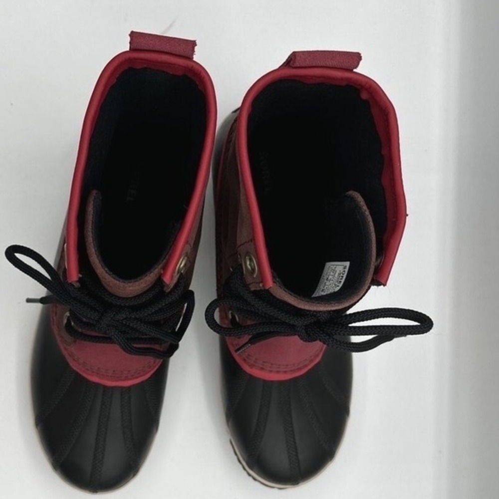 Sorel Waterproof Duck Boots Burgundy Black Lace Up Winter Snow 11 Gorpcore 13-01 - Picture 7 of 13